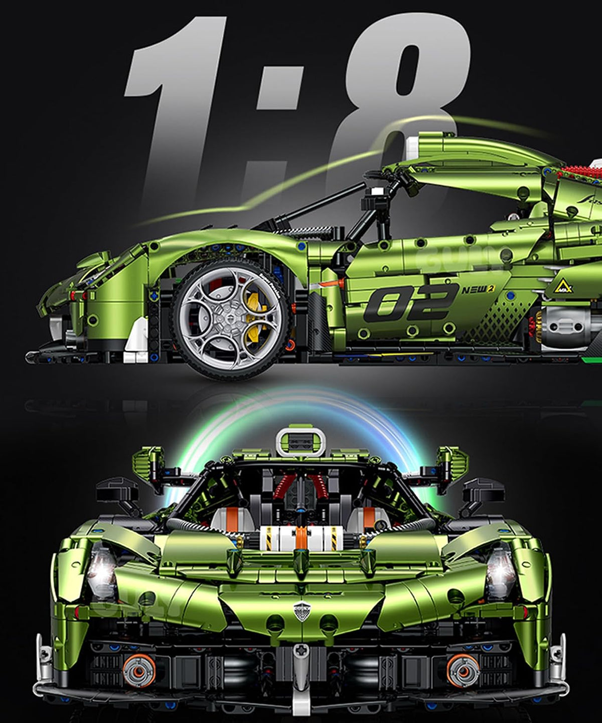Guly 10628 1:8-Scale Koenigseg Jesko Hypercar