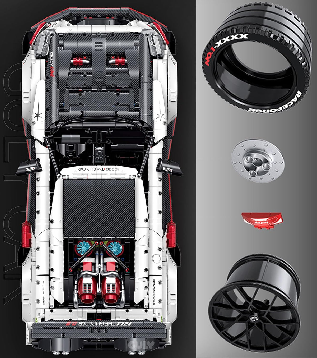 Guly 10630 1:8-Scale Nissan GT-R  Supercar