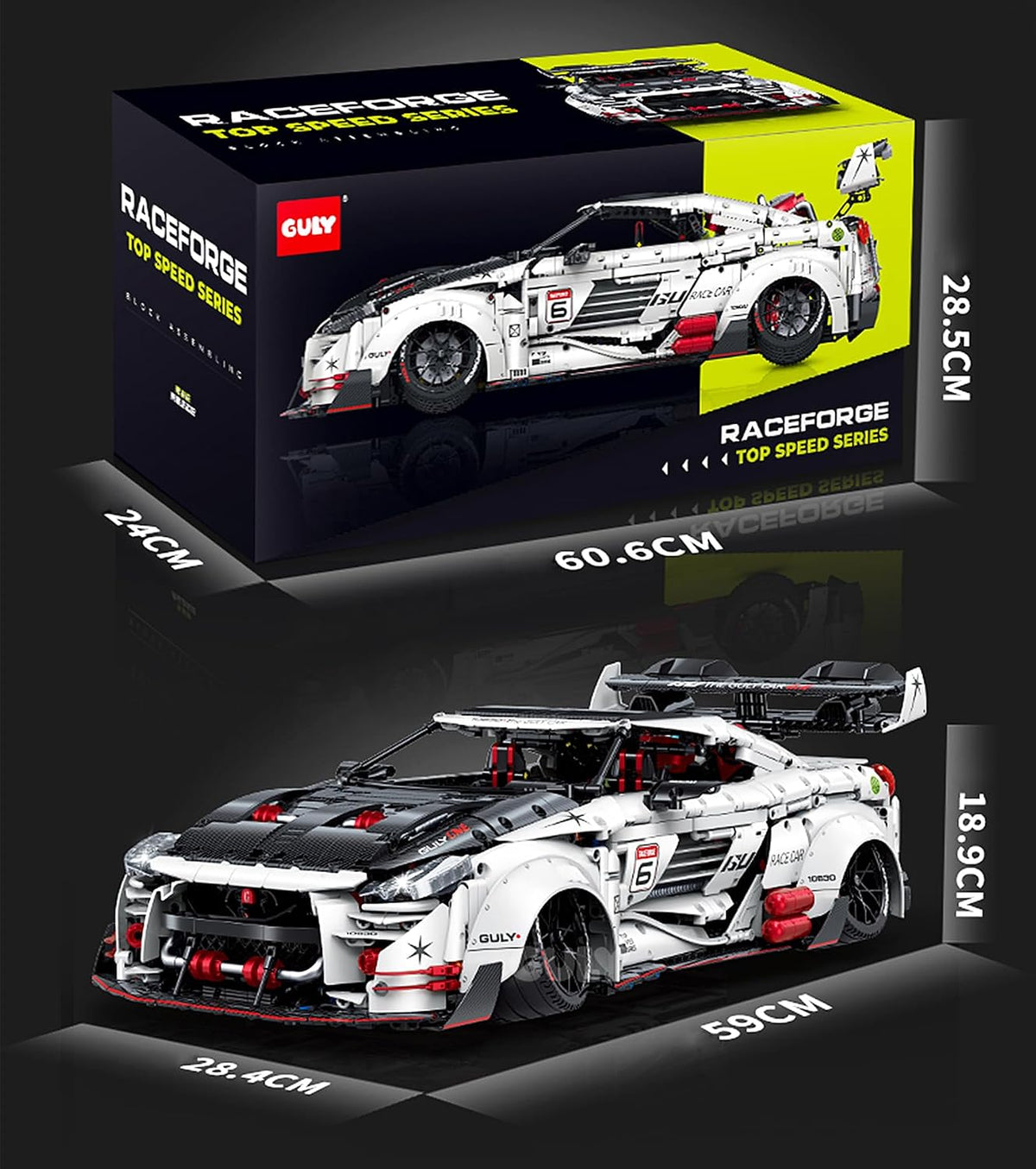 Guly 10630 1:8-Scale Nissan GT-R  Supercar